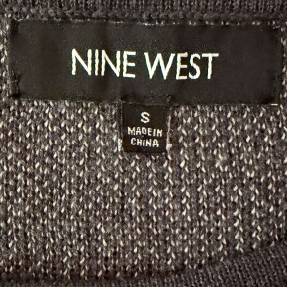 Nine West Digital Bird Print Gray Sweater Dress Size S - Picture 7 of 9